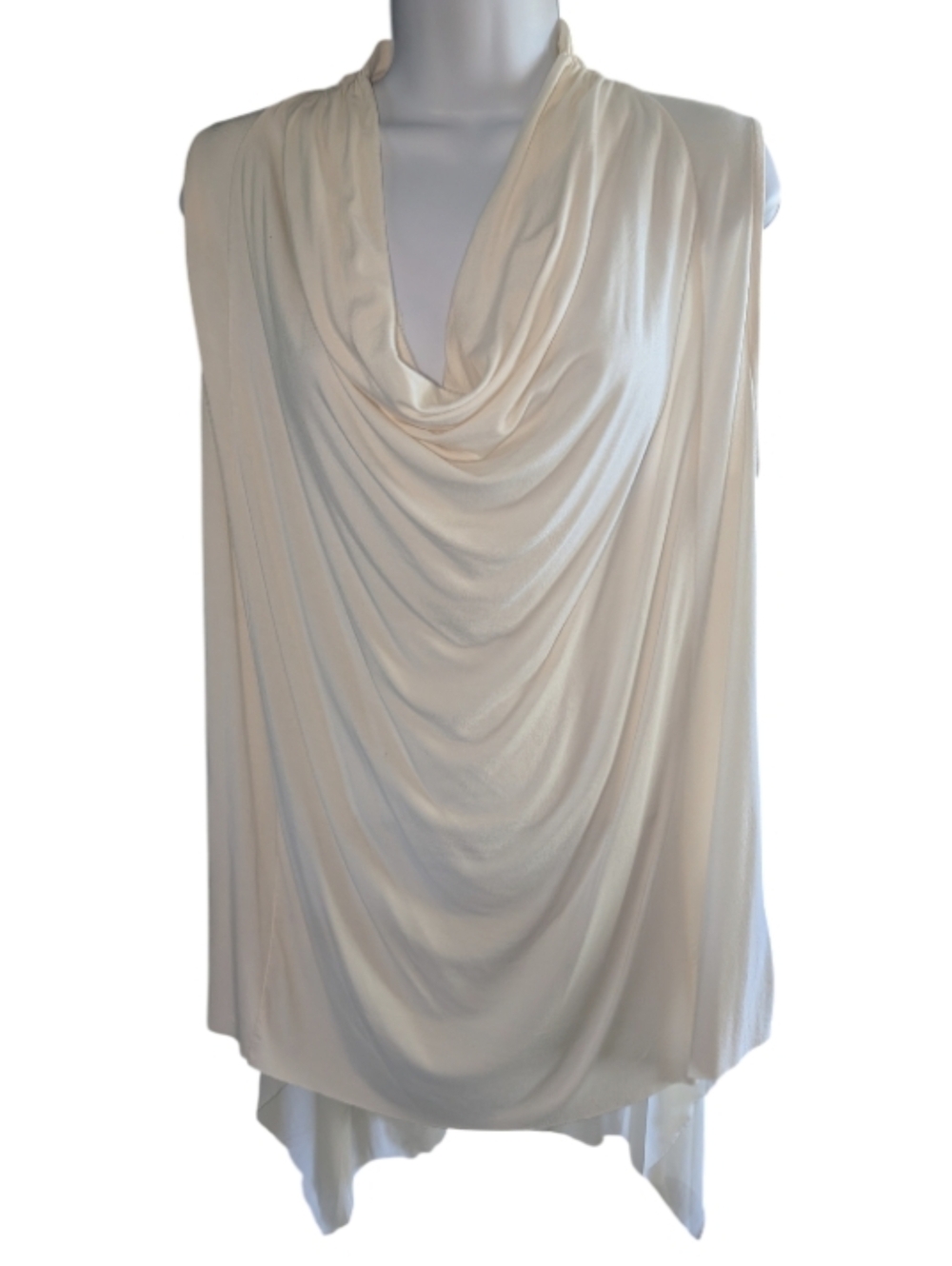 Sleeveless Draped Cowl Neck Top